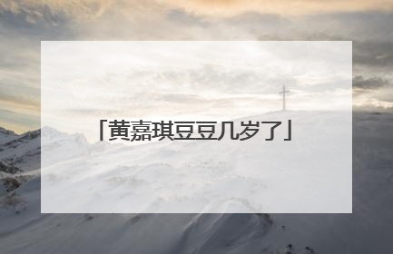 黄嘉琪豆豆几岁了