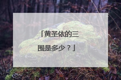 黄圣依的三围是多少?