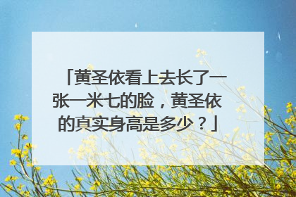 黄圣依看上去长了一张一米七的脸,黄圣依的真实身高是多少?
