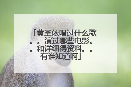 黄圣依唱过什么歌。。演过哪些电影。。和详细得资料。。有谁知道啊