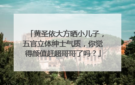 黄圣依大方晒小儿子,五官立体绅士气质,你觉得颜值赶超哥哥了吗?