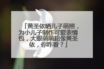 黄圣依晒儿子萌照，为小儿子制作可爱表情包，大眼萌萌超像黄圣依，你咋看？
