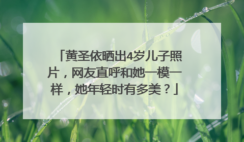 黄圣依晒出4岁儿子照片,网友直呼和她一模一样,她年轻时有多美?