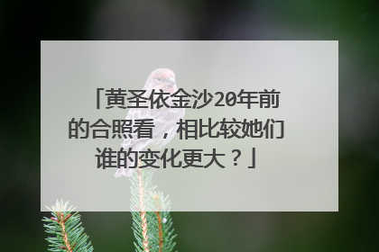 黄圣依金沙20年前的合照看，相比较她们谁的变化更大？
