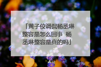 黄子佼调侃杨丞琳整容是怎么回事 杨丞琳整容是真的吗