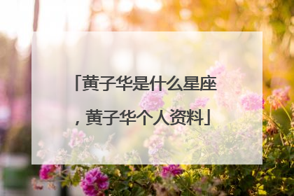黄子华是什么星座，黄子华个人资料