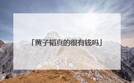黄子韬真的很有钱吗