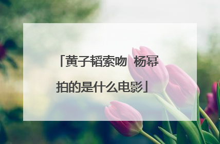 黄子韬索吻 杨幂拍的是什么电影