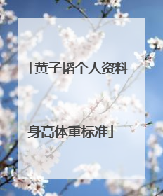 黄子韬个人资料身高体重标准