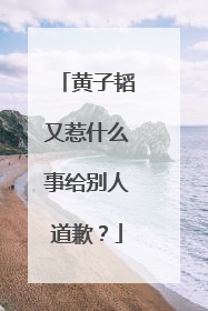 黄子韬又惹什么事给别人道歉？