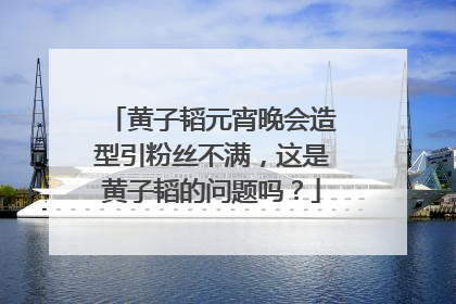 黄子韬元宵晚会造型引粉丝不满，这是黄子韬的问题吗？