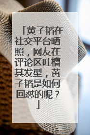 黄子韬在社交平台晒照，网友在评论区吐槽其发型，黄子韬是如何回怼的呢？
