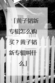 黄子韬新专辑怎么购买？黄子韬新专辑叫什么