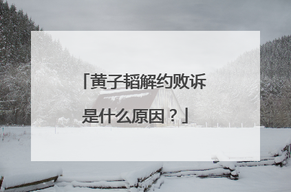 黄子韬解约败诉是什么原因?