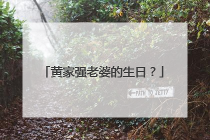 黄家强老婆的生日？