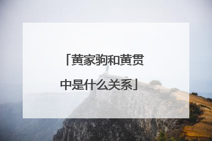 黄家驹和黄贯中是什么关系
