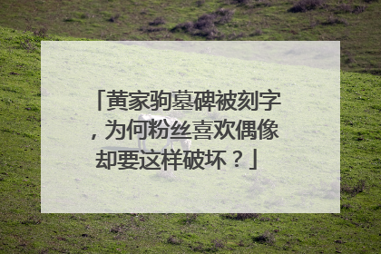 黄家驹墓碑被刻字，为何粉丝喜欢偶像却要这样破坏？