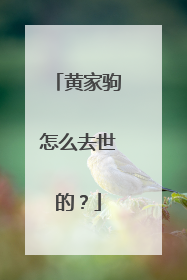 黄家驹怎么去世的？