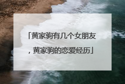 黄家驹有几个女朋友,黄家驹的恋爱经历