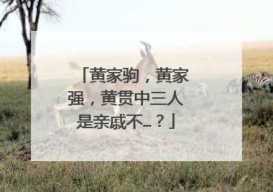 黄家驹,黄家强,黄贯中三人是亲戚不…?