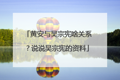 黄安与吴宗宪啥关系？说说吴宗宪的资料