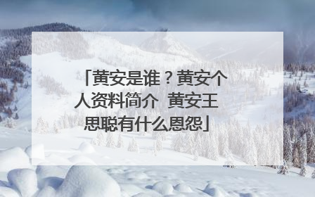 黄安是谁？黄安个人资料简介 黄安王思聪有什么恩怨