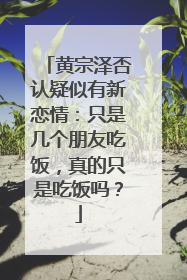 黄宗泽否认疑似有新恋情：只是几个朋友吃饭，真的只是吃饭吗？