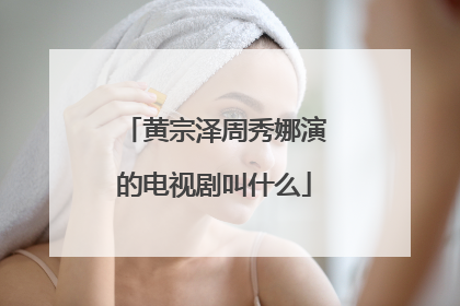 黄宗泽周秀娜演的电视剧叫什么