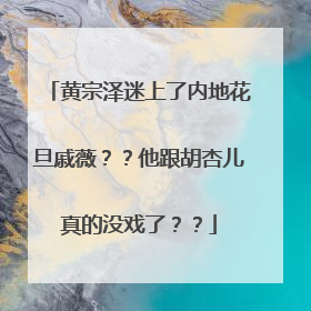 黄宗泽迷上了内地花旦戚薇??他跟胡杏儿真的没戏了??
