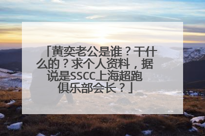 黄奕老公是谁？干什么的？求个人资料，据说是SSCC上海超跑俱乐部会长？