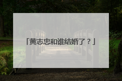 黄志忠和谁结婚了？