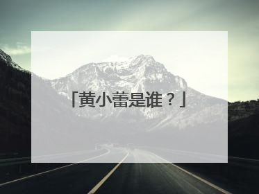黄小蕾是谁?