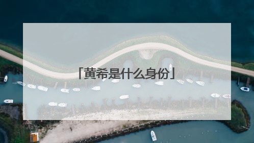黄希是什么身份