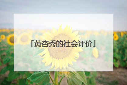 黄杏秀的社会评价