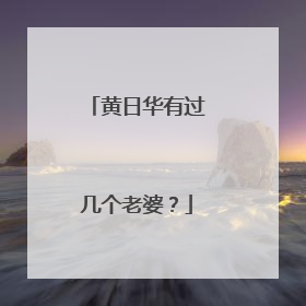 黄日华有过几个老婆?