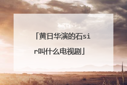 黄日华演的石sir叫什么电视剧