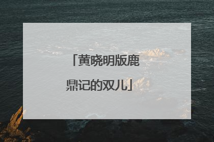 黄晓明版鹿鼎记的双儿