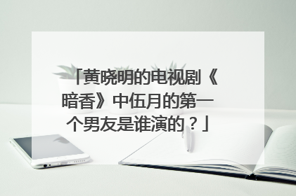 黄晓明的电视剧《暗香》中伍月的第一个男友是谁演的？