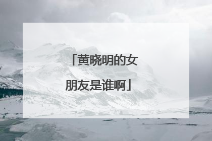 黄晓明的女朋友是谁啊