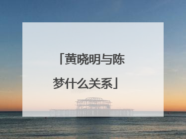 黄晓明与陈梦什么关系