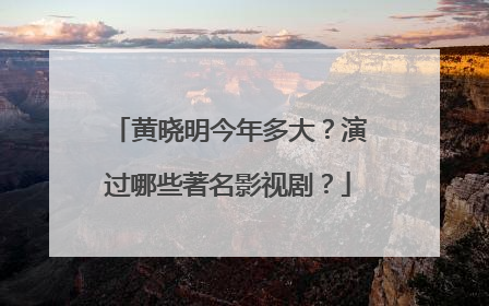 黄晓明今年多大?演过哪些著名影视剧?