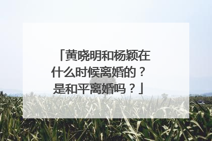 黄晓明和杨颖在什么时候离婚的?是和平离婚吗?