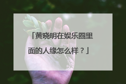 黄晓明在娱乐圈里面的人缘怎么样？
