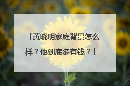 黄晓明家庭背景怎么样?他到底多有钱?