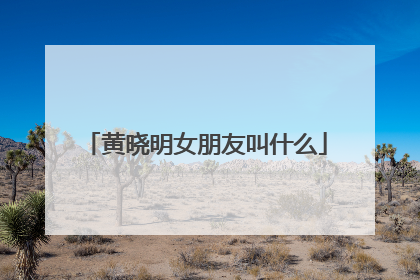 黄晓明女朋友叫什么