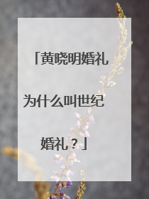 黄晓明婚礼为什么叫世纪婚礼?