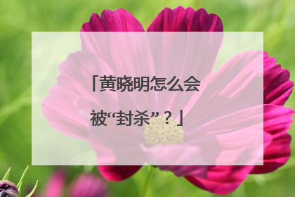 黄晓明怎么会被“封杀”?