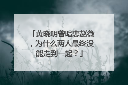 黄晓明曾暗恋赵薇,为什么两人最终没能走到一起?