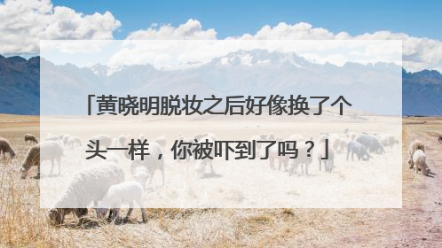 黄晓明脱妆之后好像换了个头一样，你被吓到了吗？