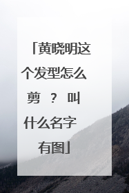 黄晓明这个发型怎么剪 ？ 叫什么名字 有图